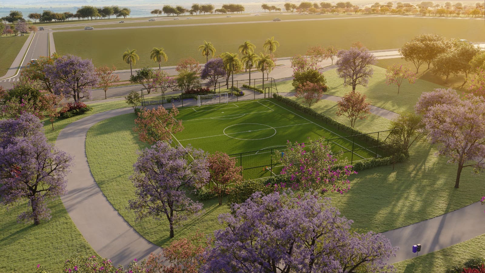 Campinho de futebol da área de lazer